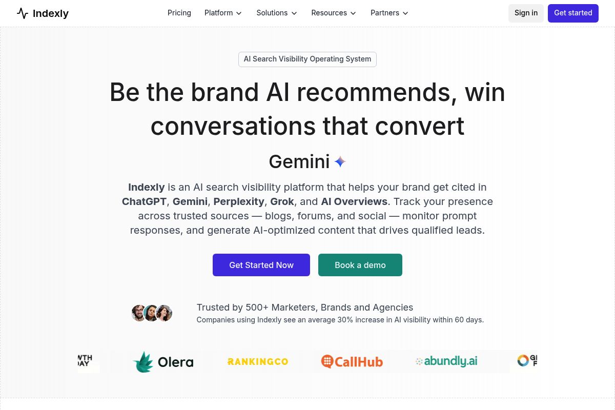 1. Indexly — Best for AI Visibility & Authority Stack