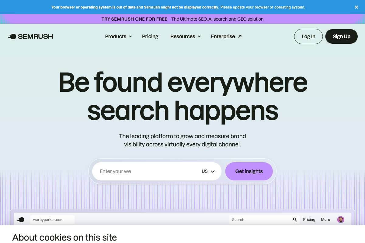 2. Semrush AI Toolkit — Best for Enterprise Teams