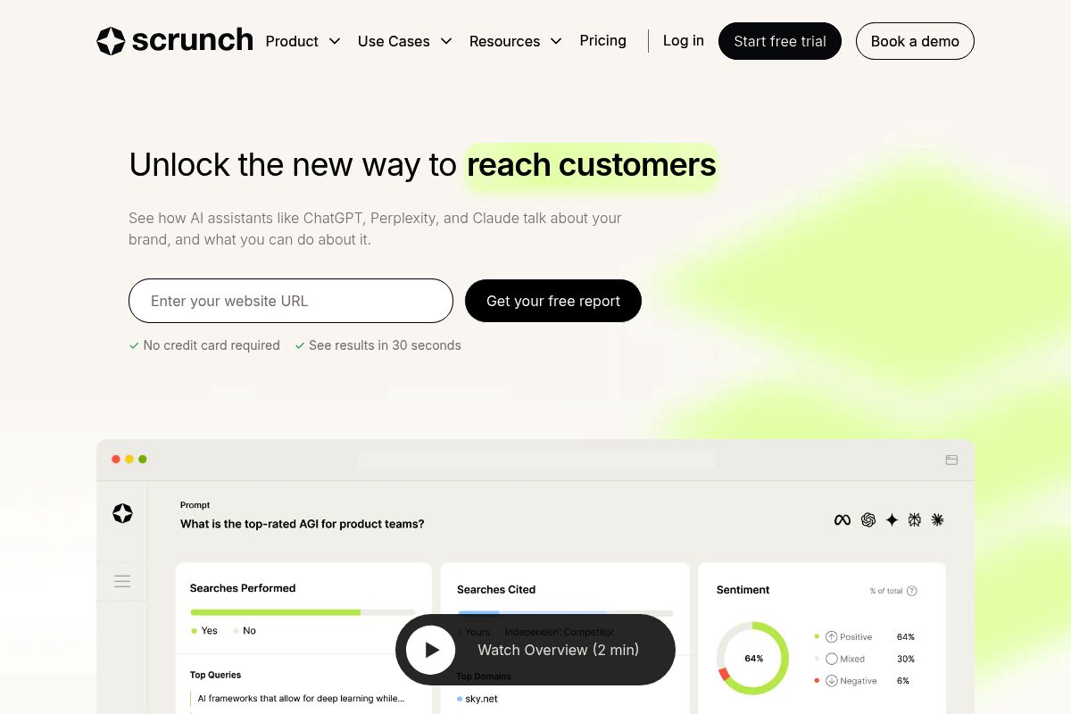 7. Scrunch AI — Best for Agency Multi-Client Management